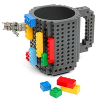 

Wholesale Non-Toxic ABS Plastic DIY Assemble Building Blocks Lego Toys Brick Mug Best Office Gift Coffee Cup
