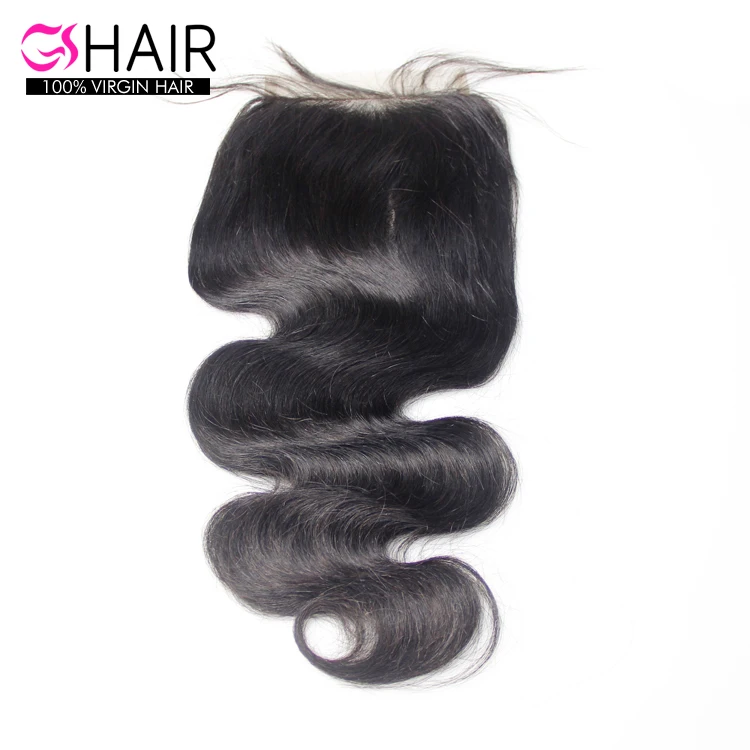 

GS wholesale HD Swiss Film Lace Frontal Body wave Straight 5X5 Closure Virgin Hair with Baby Hair, Natural color