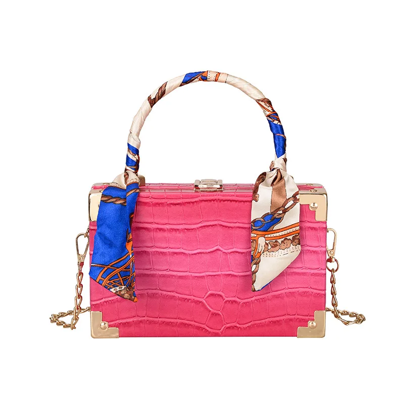 

Amazon Wholesale New Ladies Shoulder Box Bag Crocodile Pattern Ladies Jelly Handbag And Purses sac a main, Multicolor