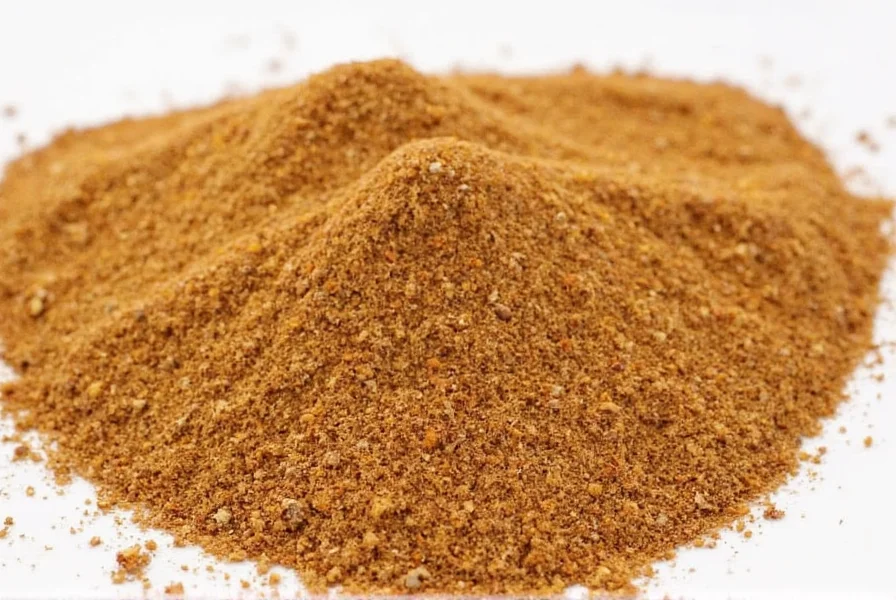 Glass jar of mace spice stored in a cabinet