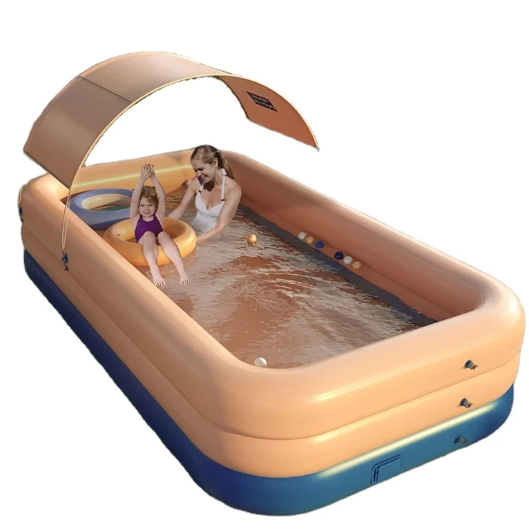 

PVC wireless automatic inflatable kids awning pool family children adult large swimming pool