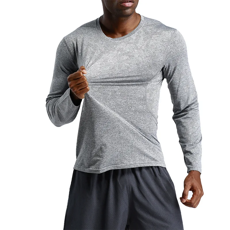 

Custom Private Label High Quality Mesh Quick Drying Long Sleeve Tee Men's Play Basketball Running Sports Wear Tee Shirt