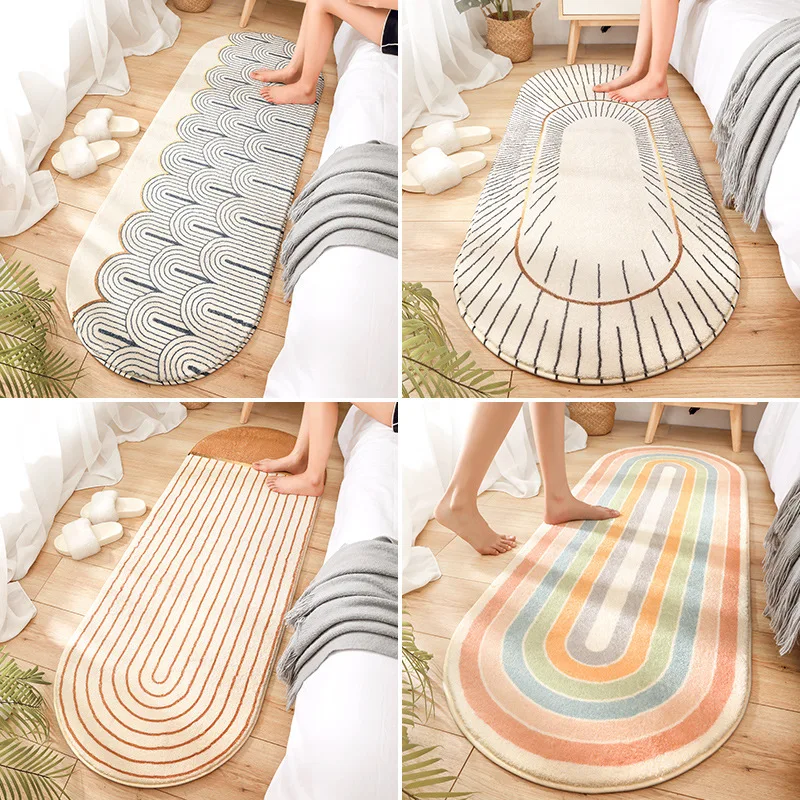 

Extra Long Home Bathroom Floor Mats Extra Soft Absorbent Non-slip Door Mats Lovely Flocking Bedroom Living Room Besides Mats Pad, Customized color