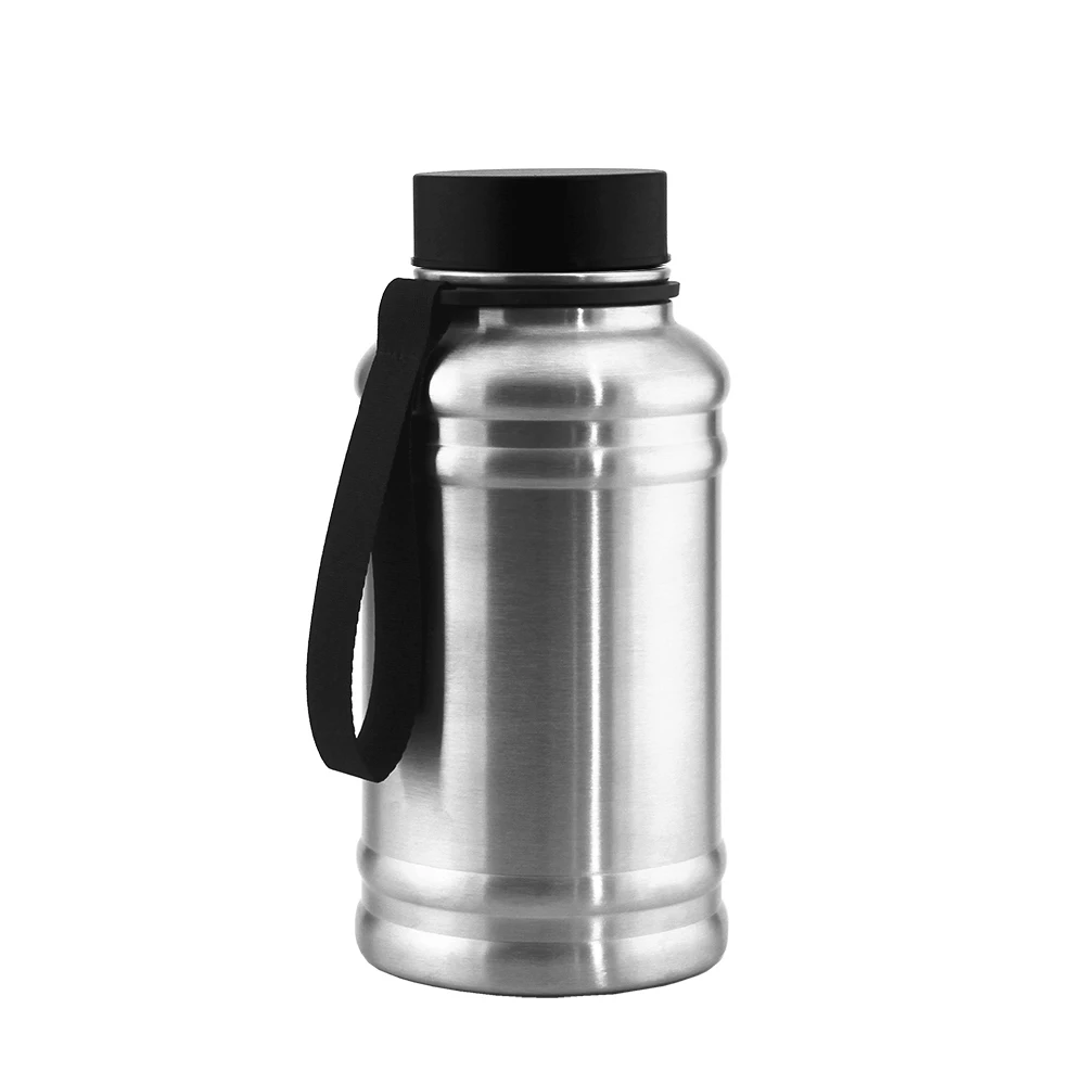 

Hot selling Sports water bottle single wall stainless steel water bottle 1.3L GYM bottle with sleeve custom logo, Customized color