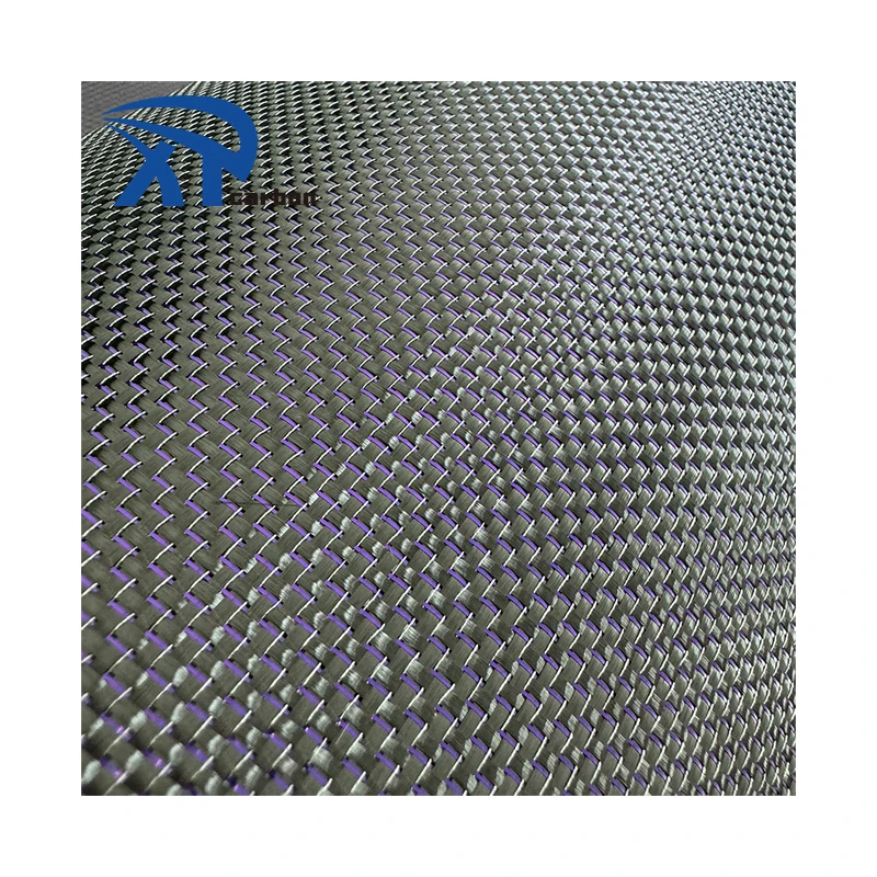 Purple Silver Plain 3k  Top Quality  High Temperature Resistance Carbon Fiber Fabric Cloth