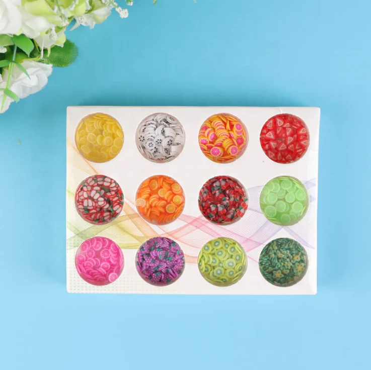 

12 colors nail fruit pinwheels stickers DIY nail accessories