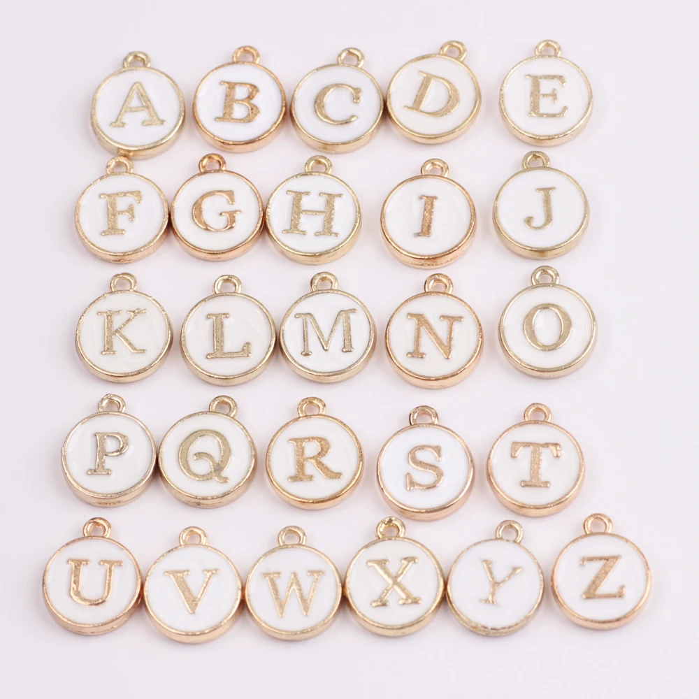 

26 letters/set alphabet A b c d e f g h i j k l m love charms and pendants for jewelry making, Many colors available