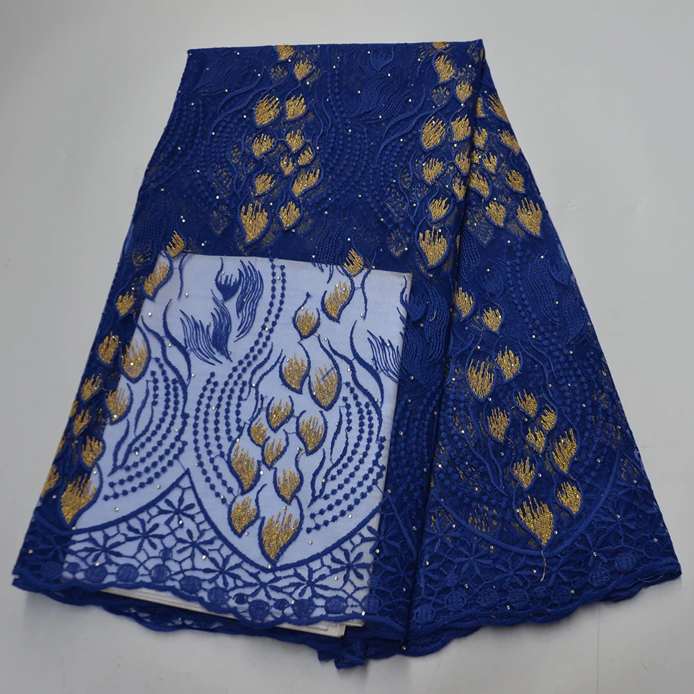 

New Design Beautiful French Lace Fabrics With Stones High Quality Embroidery Wedding Party Women Dress Lace Fabrics