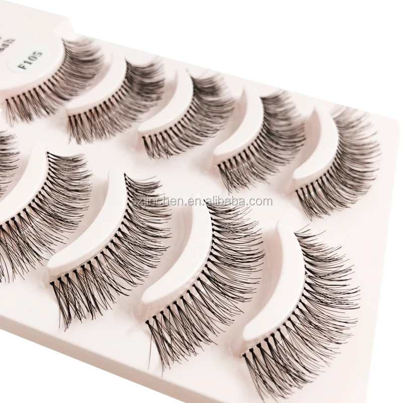 

Wholesale Flash girl the newest F105 5pair 100% handmade 3D mink eyelashes natural and wispy lashes extension, Natural color