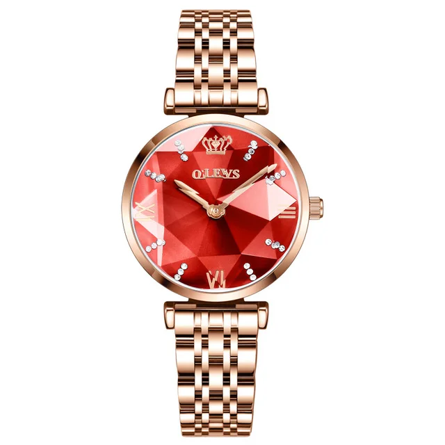 

OLEVS 6642 stylish beautiful womens Chinese quartz watch superior Mesh Strap waterproofing watch Casual Simple watch supplier