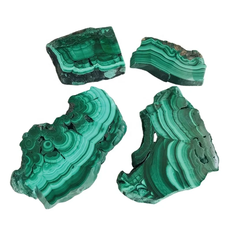 

Wholesale low price Natural Custom Gem Crystals Healing stone crystal malachite slice