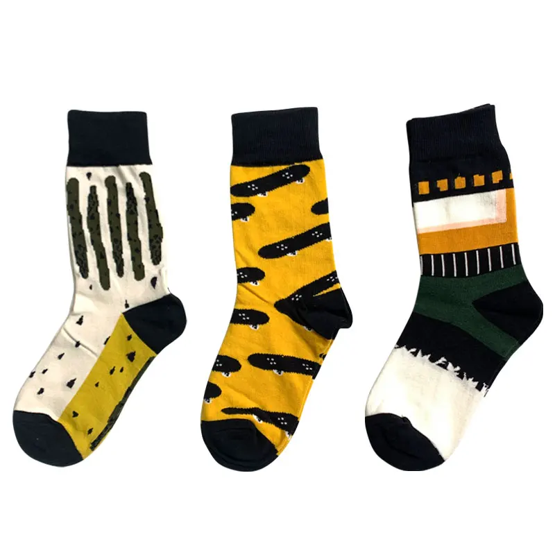 

Personality creative fashion cactus pattern socks unisex women cotton crew socks, Custom color