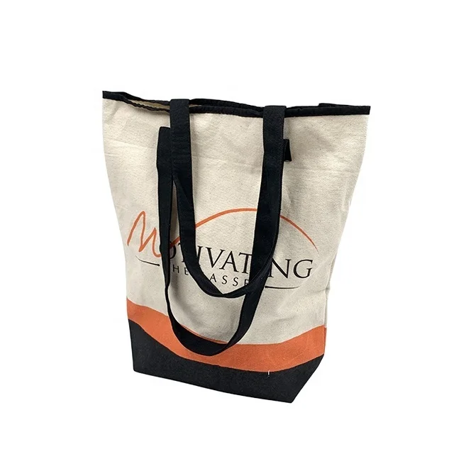

BSCI Large Reusable Custom Canvas Cotton Grocery Tote Bags, Customized color
