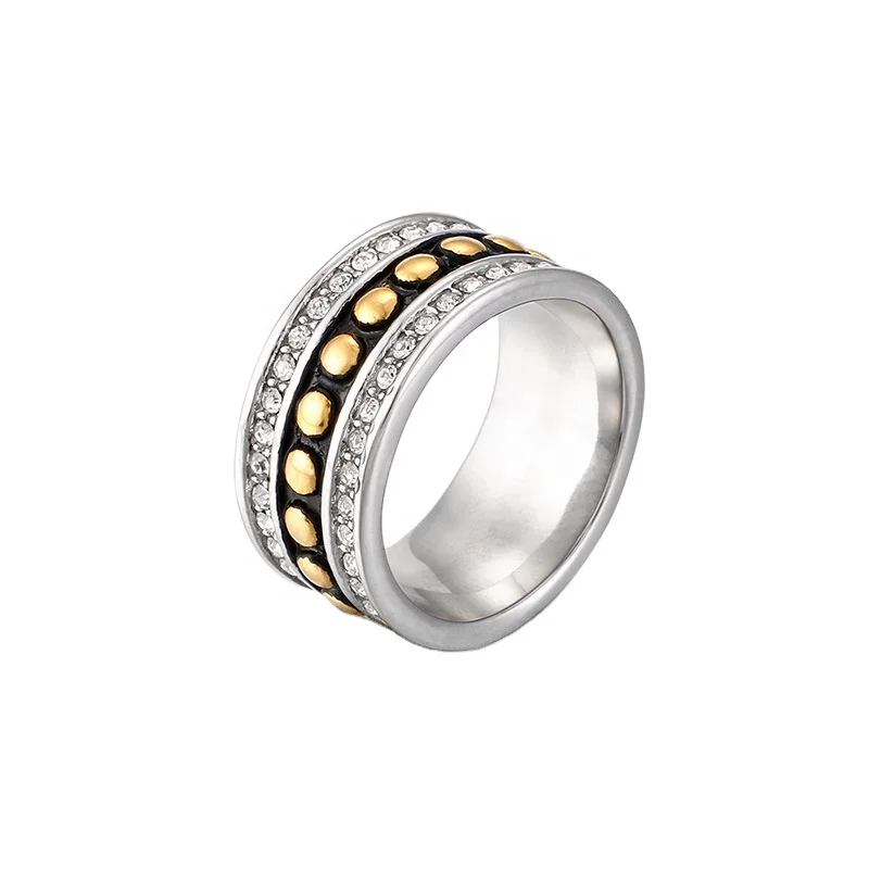 

Personalized Diamond 10mm Womens Wedding Band In Stainless Steel New Fashion Design, Customized color