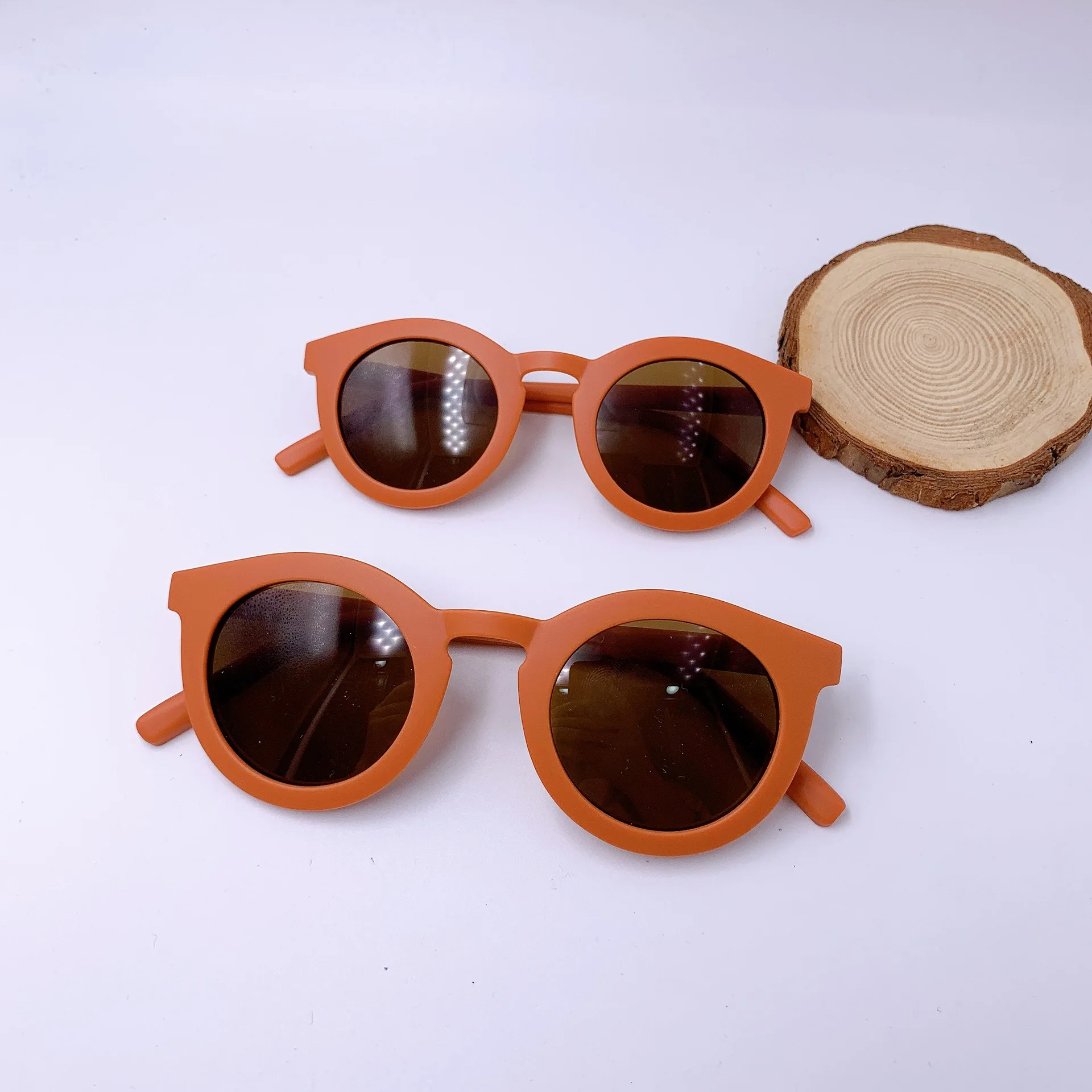 

Fashion Matte round frame mommy and me cute toddler UV400 women kids sunglasses