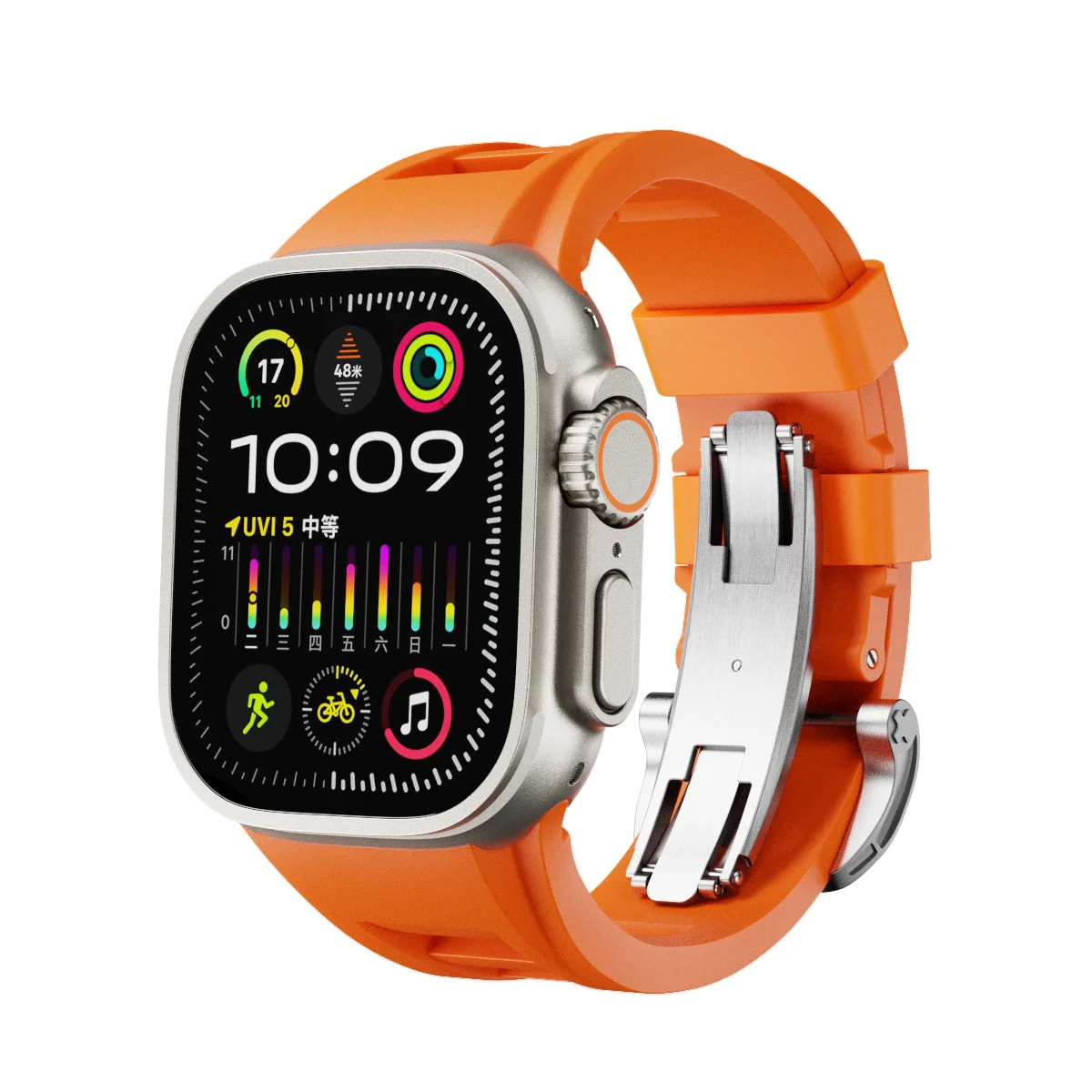 

Butterfly Buckle Apple Watch Bands Soft Silicone Straps for Apple 38mm ultra 2 49mm Liquid Silicone Apple Watch Band