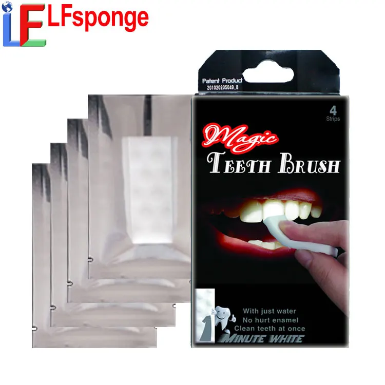 

New products 2021 innovative product technology dental teeth whitening strips beauty & personal oral care products, White sponge + blue handle