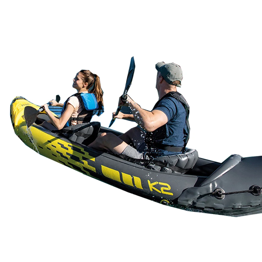 

China factory wholesale selling fishing boat inflatable kayak itiwit 3 seater, Greyblue