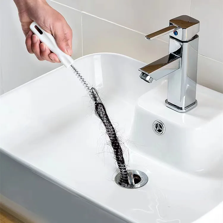 

Hot sale 45cm Pipe Dredging Brush Bathroom Hair Sewer Sink Cleaning Brush Drain Cleaner Clog Plug Hole Remover Tool