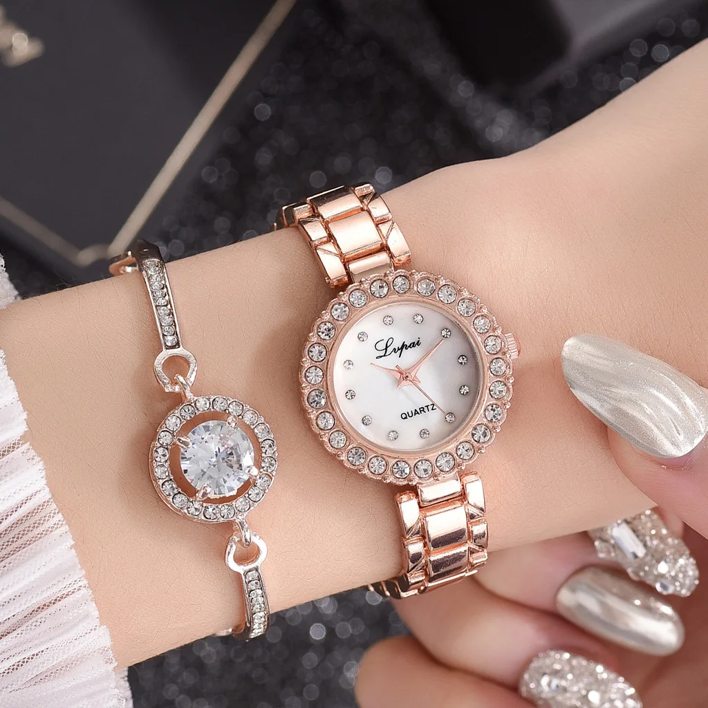 

Lvpai Brand Luxury Bracelet Watches Set For Women Fashion Geometric Bangle Quartz Clock Ladies Wrist Watch Zegarek Damski