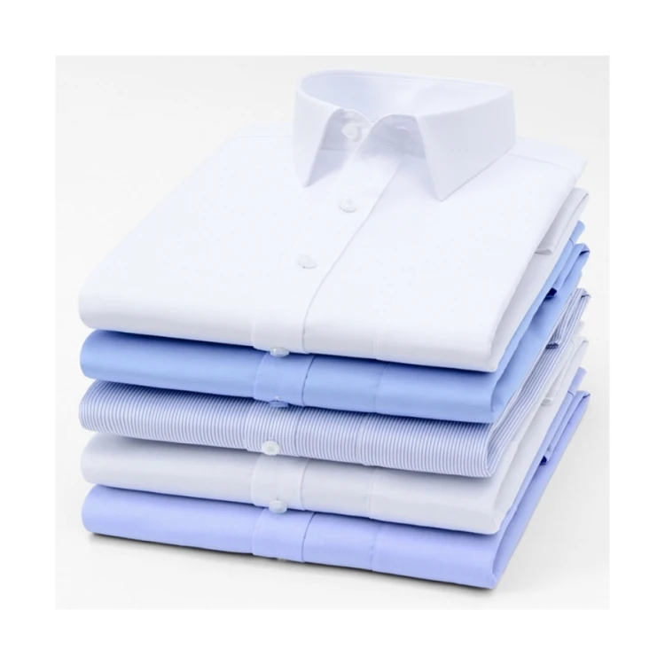 

Ready to Ship Non Iron 100% cotton Men's Shirts Customized Logo long sleeve dress shirt for men