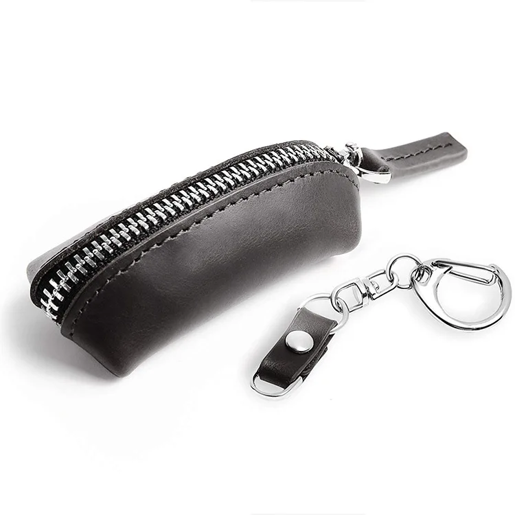 

Hot selling custom colour genuine leather durable convenient coin zipper purse