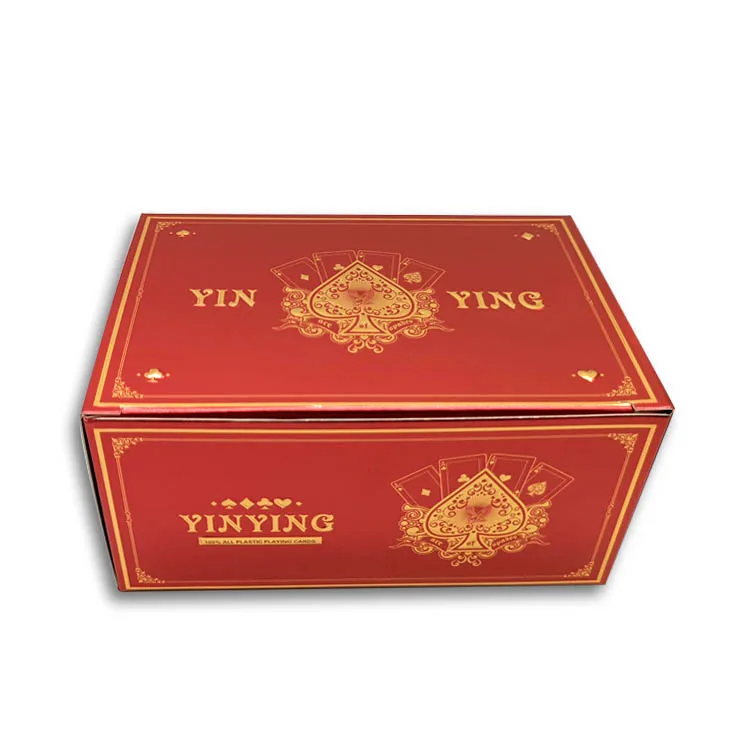 

New Inventions High Grade Casino Red Plastic Design Card Wholesale Custom Playing Cards Printing