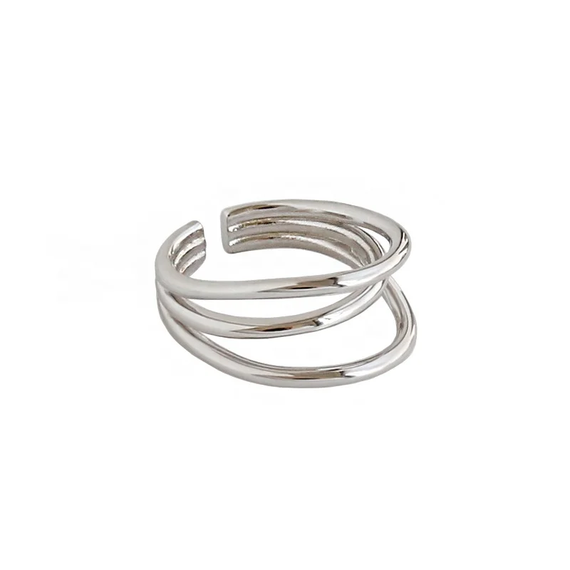 

NewSR176 irregular ring 3 layers engagement new 925 rings