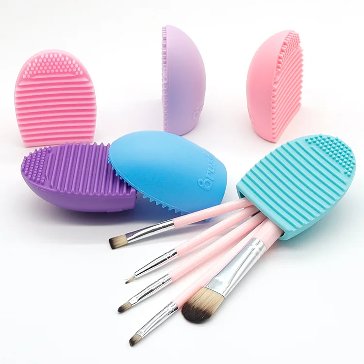 

silicone make up brush cleaner Makeup Dryer Professional Silicone Cosmetic Brushes Cleaner Egg, Customized
