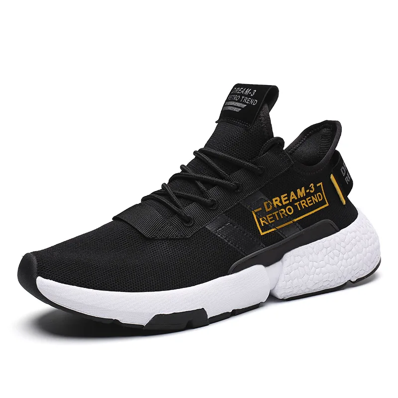 

latest model fashion trendy men stylish sport casual running shoes men sneakers good qualtity cheaper price, White/black-yellow/black-white
