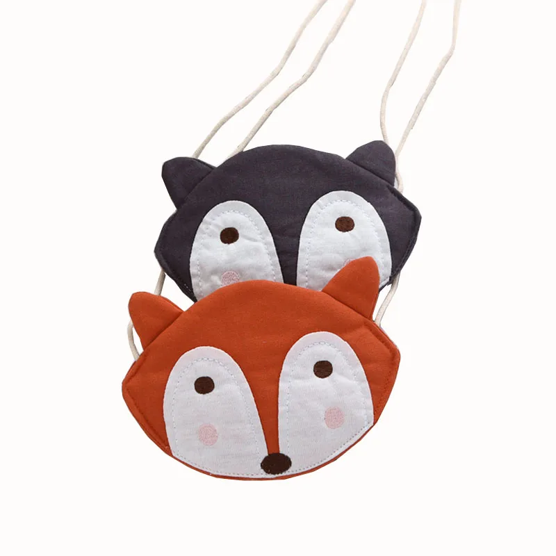 

In stock winter lovely shoulder bag fox cotton mini coin wallet baby girls purse, As picture show