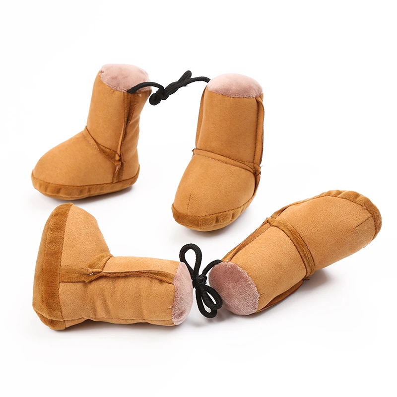 

Wholesale Eco Friendly Snow Boots Design Plush Dog Toy Interactive Rope Molar Squeak Chew Pet Toys For Puppy, Brown