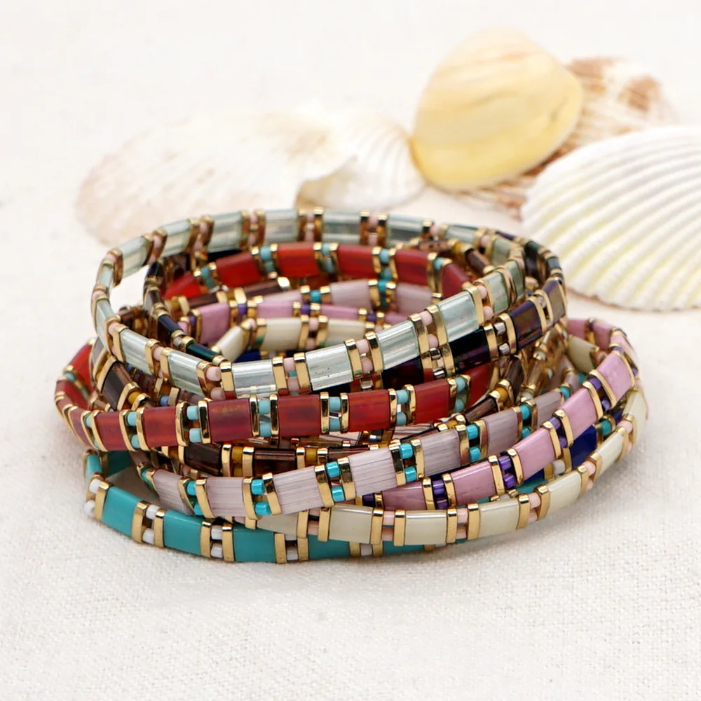 

HotSelling Special-interest Design Original Bohemian Romantic Style Handmade TILA Miyuki Beads Bracelet Jewelry ForWomen, Colorful