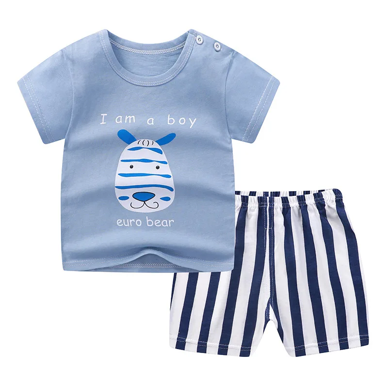 

Wholesale children's summer cotton t-shirt suit, new Korean style clothes