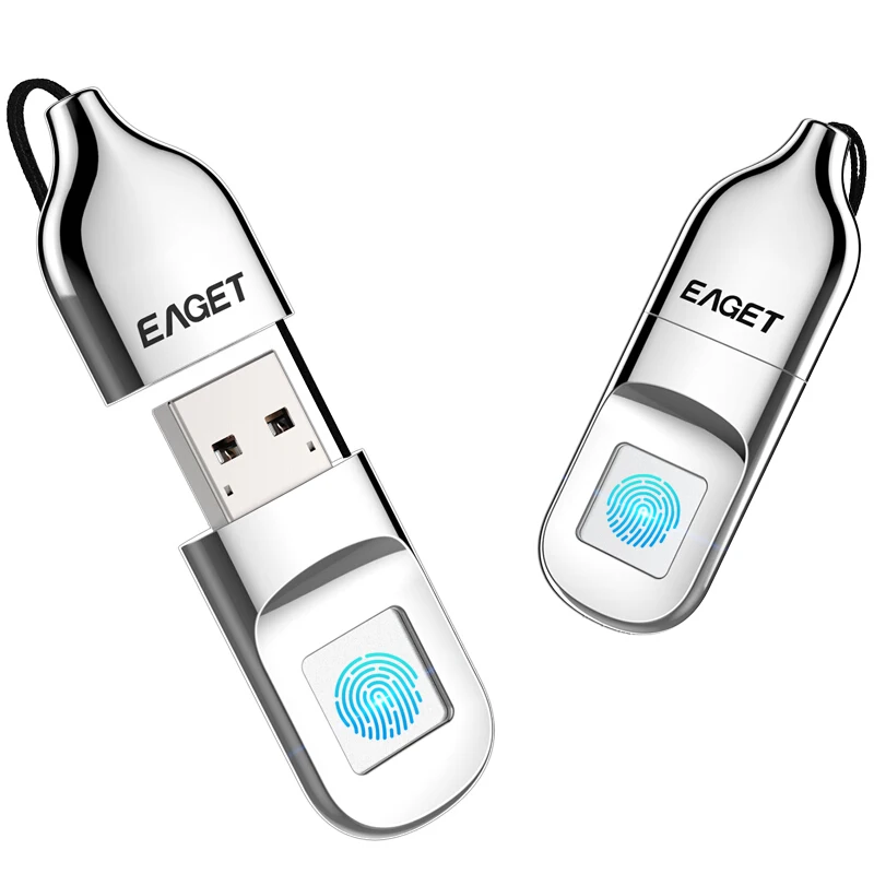 

EAGET USB Flash Drive 64GB Pen Drive Fingerprint Encryption Pendrive USB Flash Disk 64GB Memory Stick Storage For Laptop PC