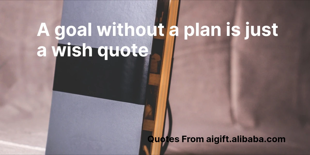 a goal without a plan is just a wish quote