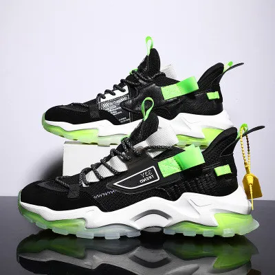 

Mesh Men's Flat Sneakers 2020 Fashion Brand Breathable Men Shoes Casual Comfortable Man Chunky Sneakers Plus Sizes 39-44