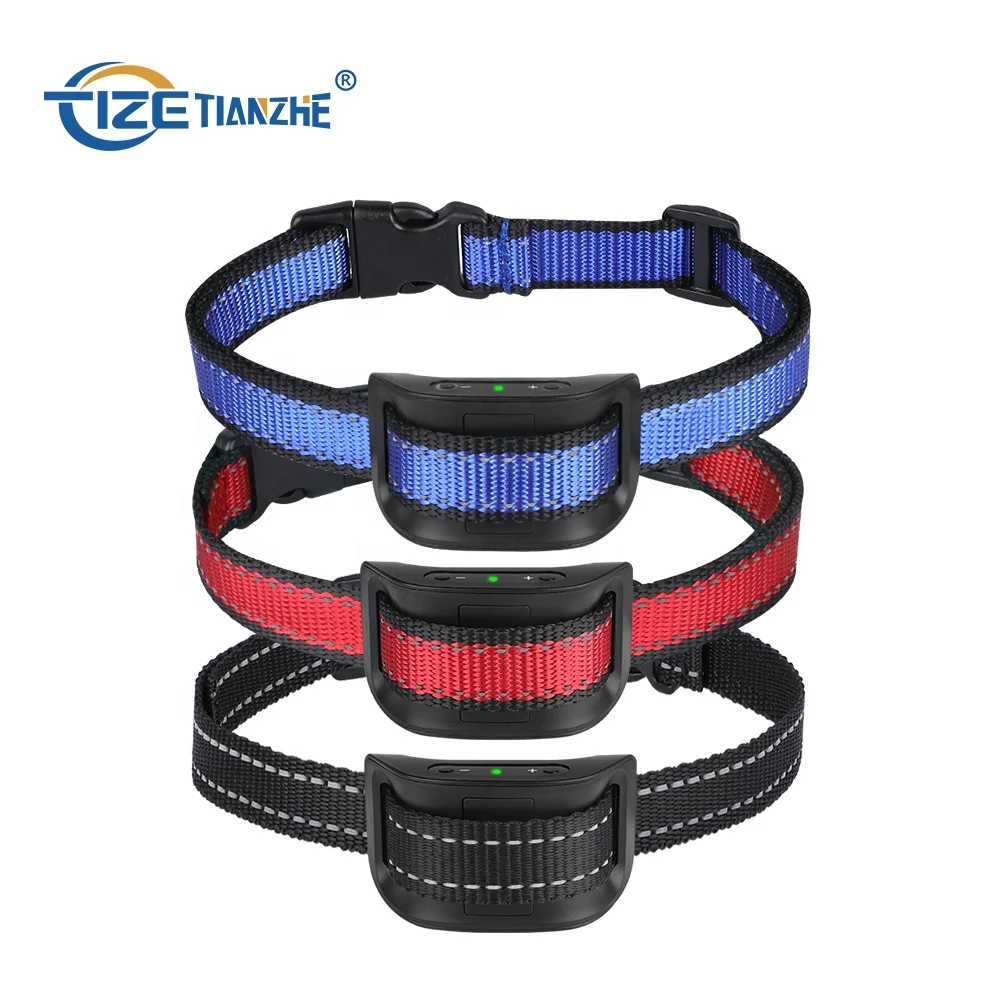 

Anti Bark Dog Collar Blue Battery Operated Dog No Bark Shock Collar Anti Bark Collar