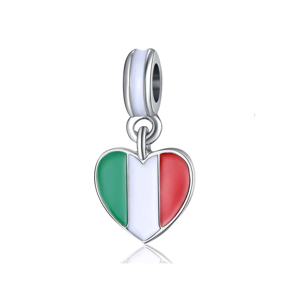 

Italian Flag Charm, European Style Italy Flag Charm For Bracelet Making