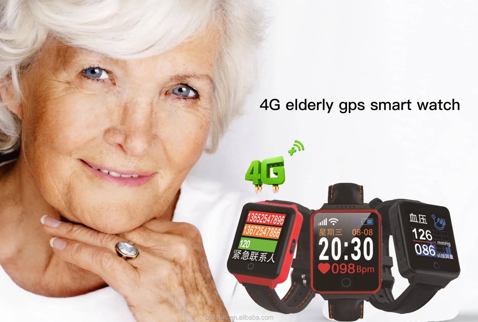4g Smart Watch Sos Elderly Smartwatch Heart Rate Smart Bracelet Anti