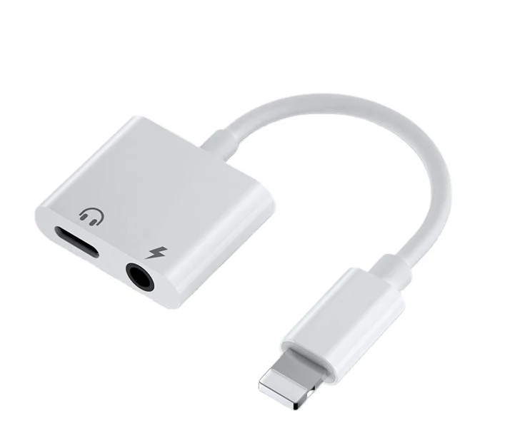 

2 in 1 For dual Audio Converter Plus Splitter Earphone Aux Cable OTG adapter for iPhone X 7 8 Plus charging