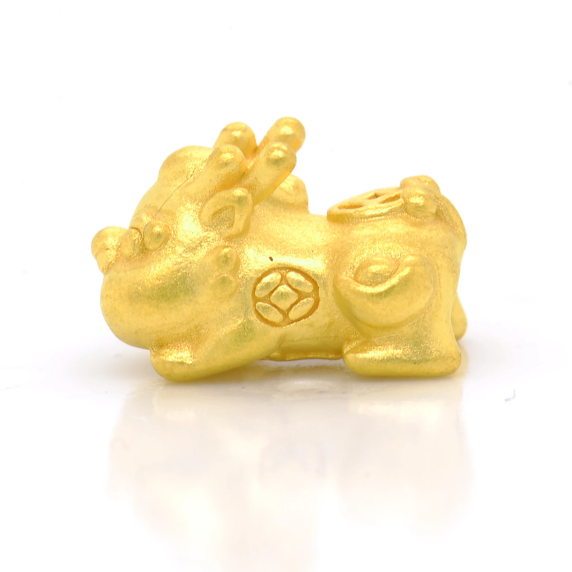 

24k Pure Gold 3D Hard Gold Pixiu Pure Gold 24K Pixiu Pendant, Gold color