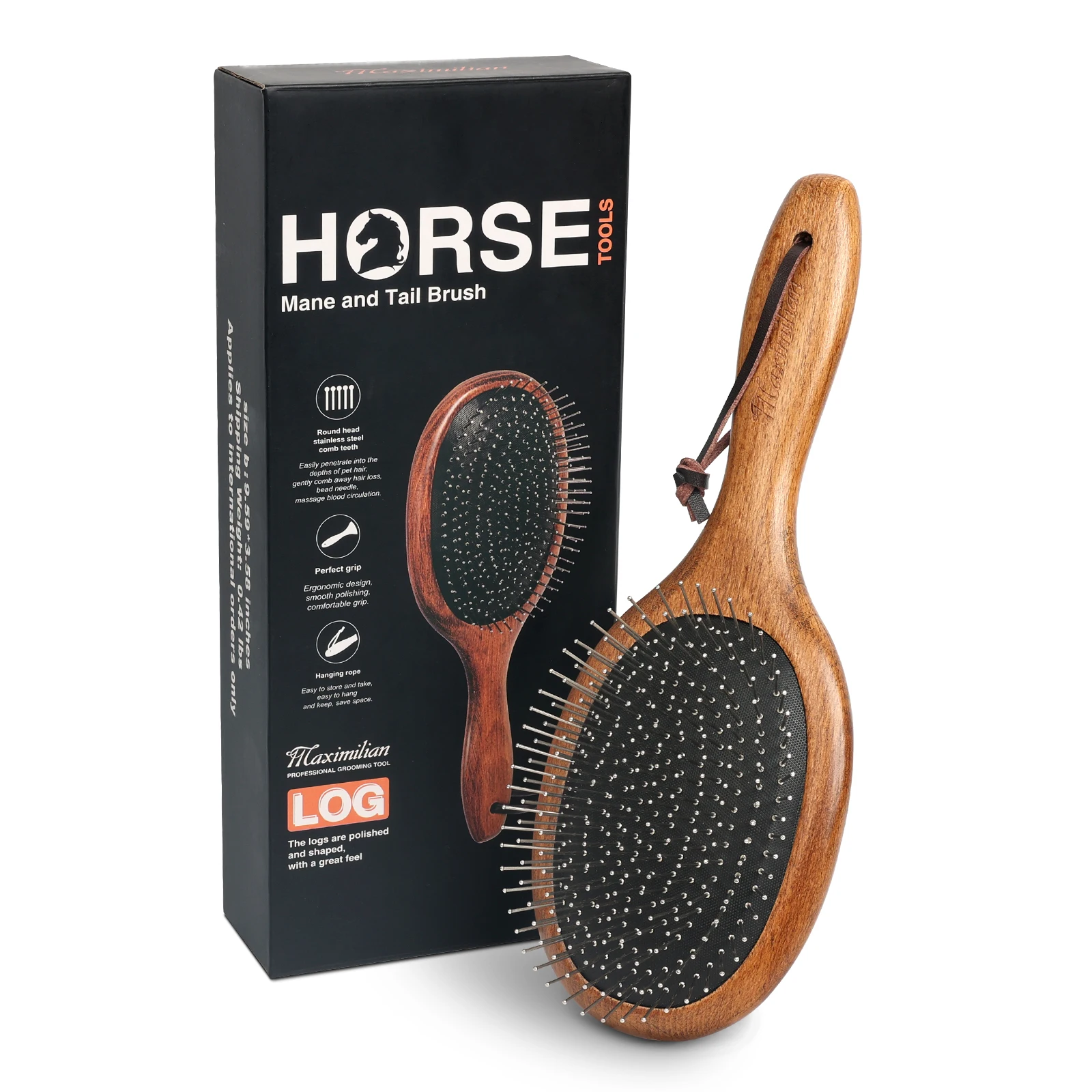 

Factory Wholesale Custom Logo Horse Care Products Wooden Horse Body Brush Horse Grooming Brush