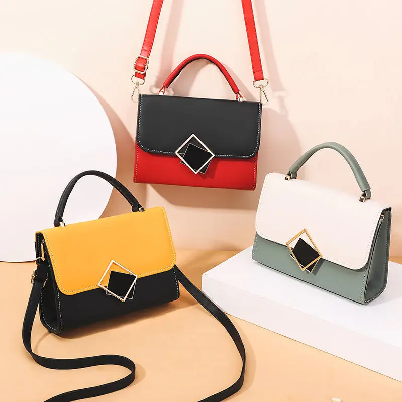 

Wholesale women contrast colors mini handbags ladies purses In stock high quality bag Messenger Bags ladies crossbody bags