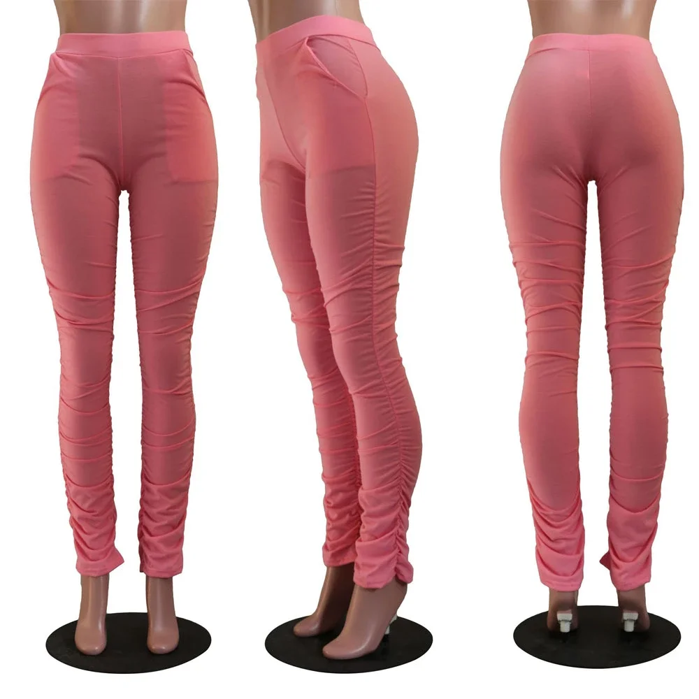 

2021 new arrivals Fashion stack pants stacked pants leggings for woman