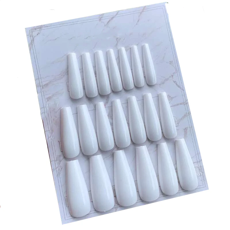 

Pre-designed artificial finger nails ABS acrylic faux nails custom marble press on nails, Multi color