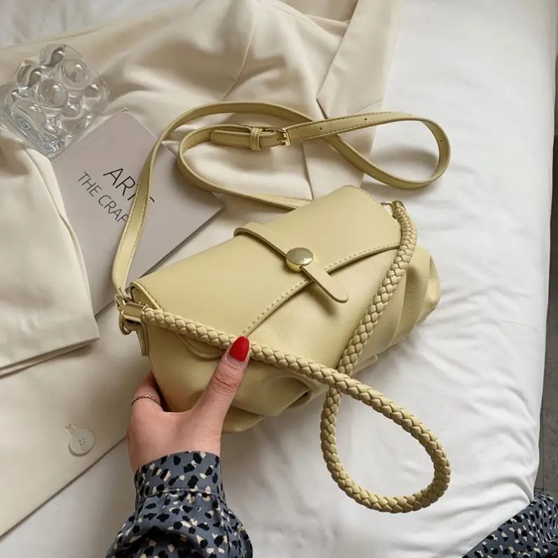 

2021 New Fashion Female Bag Texture Single Shoulder Messenger Bag Female Ins Satchels Bag, 6 colors