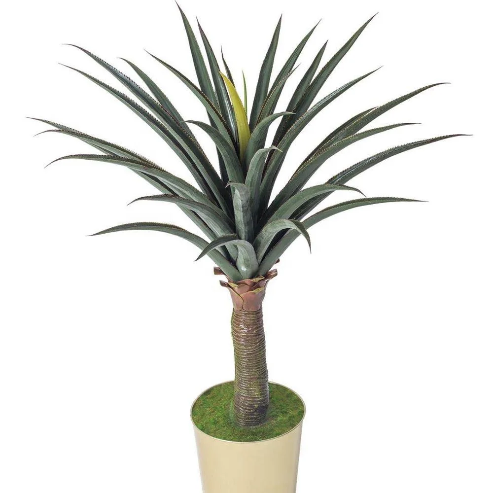 

Tall potted plastic succulent Plant real touch green faux agave Aloe Vera plant in pot