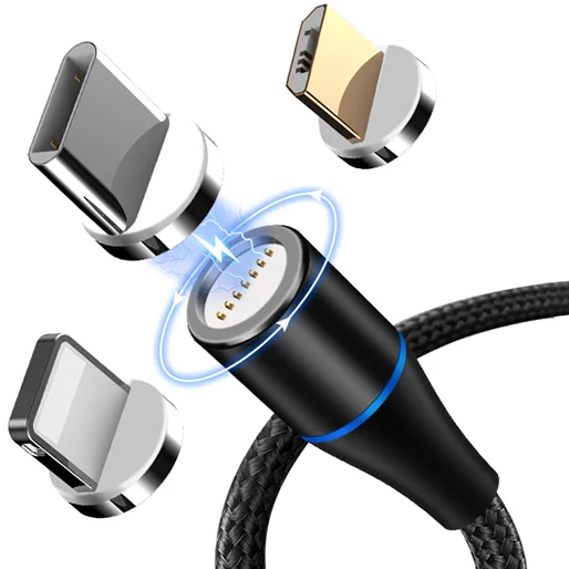 Custom Data Line Android Magnetic Cable Usb Magnet Usb Type C Braided 3 In 1 Usb Cable Charger
