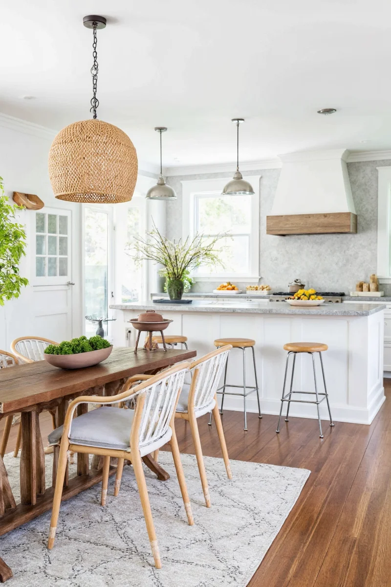 Rustic Elements in a Modern Farmhouse Bathroom